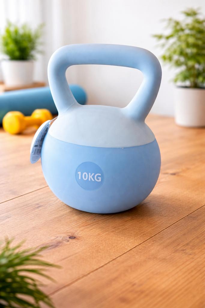 Kettlebell 10KG – Roze & Blauw – Fitness Gewicht – €10, Benen, Ophalen of Verzenden, Zo goed als nieuw, Geid@hotmail.com