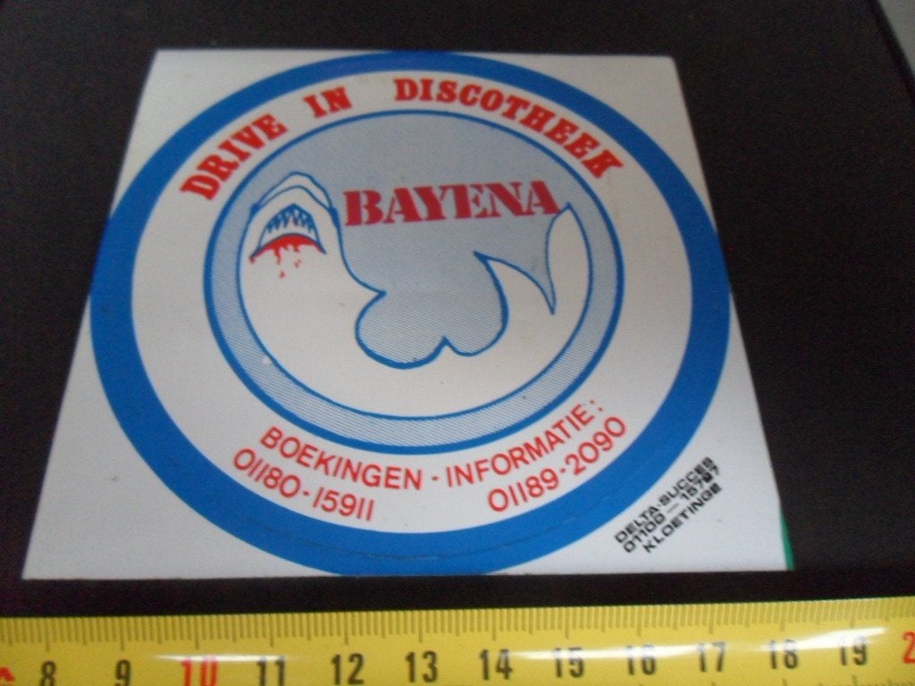 sticker middelburg serooskerke drive in discotheek BAYENA, Ophalen of Verzenden, Zo goed als nieuw