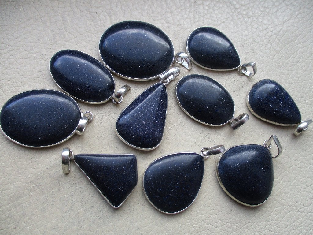 partij blauwe zandsteen hangers, Blauw, Nieuw, Ophalen of Verzenden, Steen of Mineraal