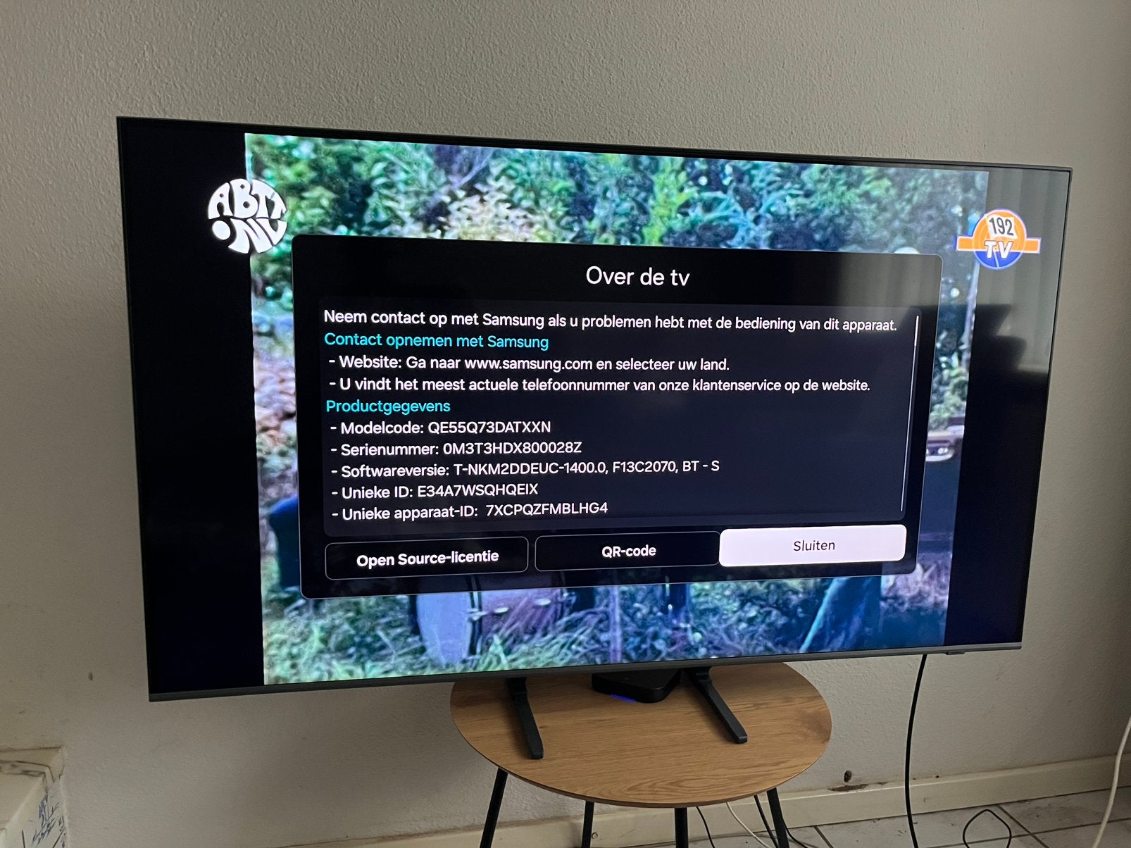 Samsung QLED 4K 55Q73D, Ophalen, QLED, 120 Hz, Zo goed als nieuw