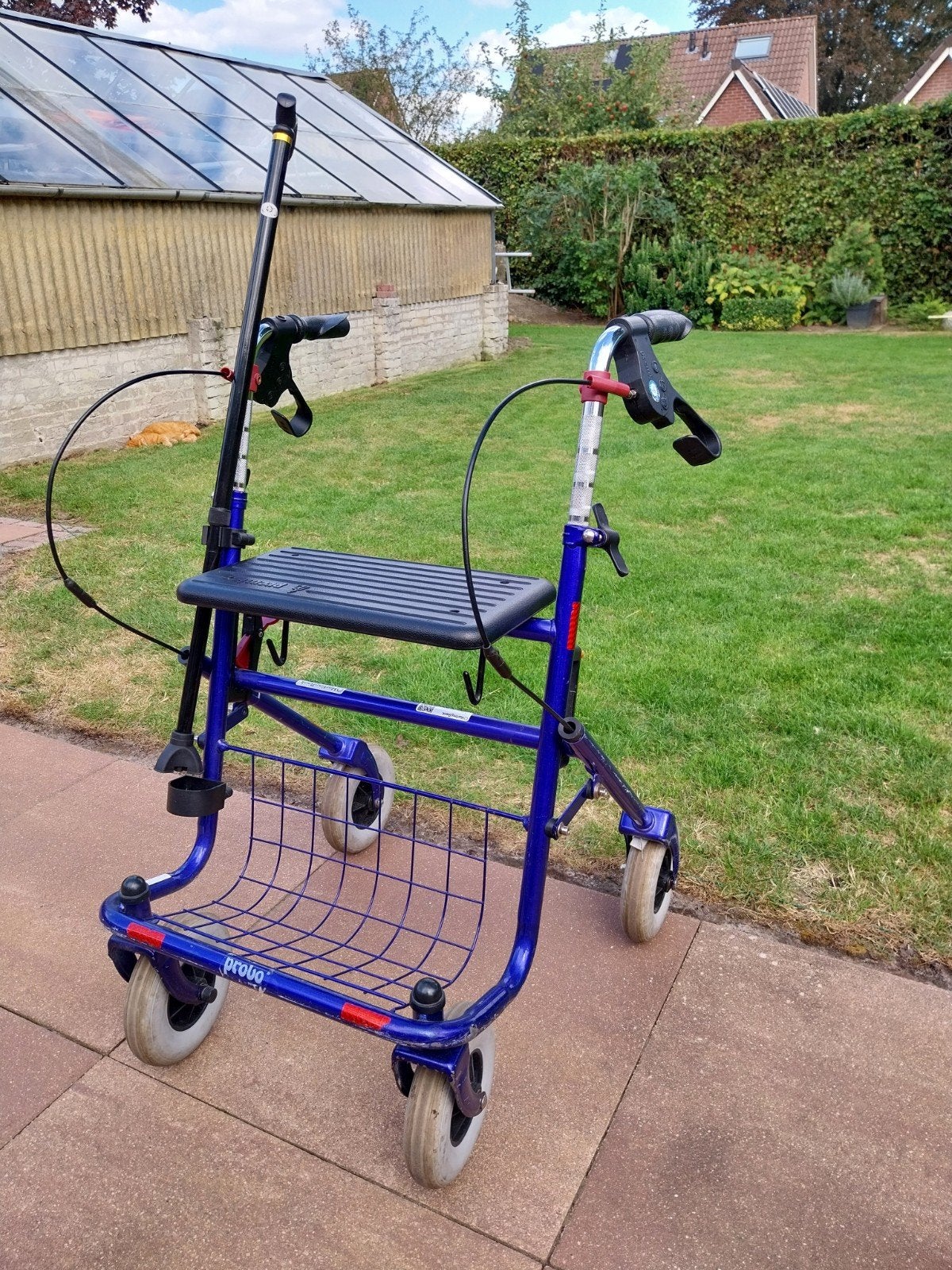 rollator van premis met verstelbare wandelstok, Diversen, Ophalen, Opvouwbaar, Gebruikt