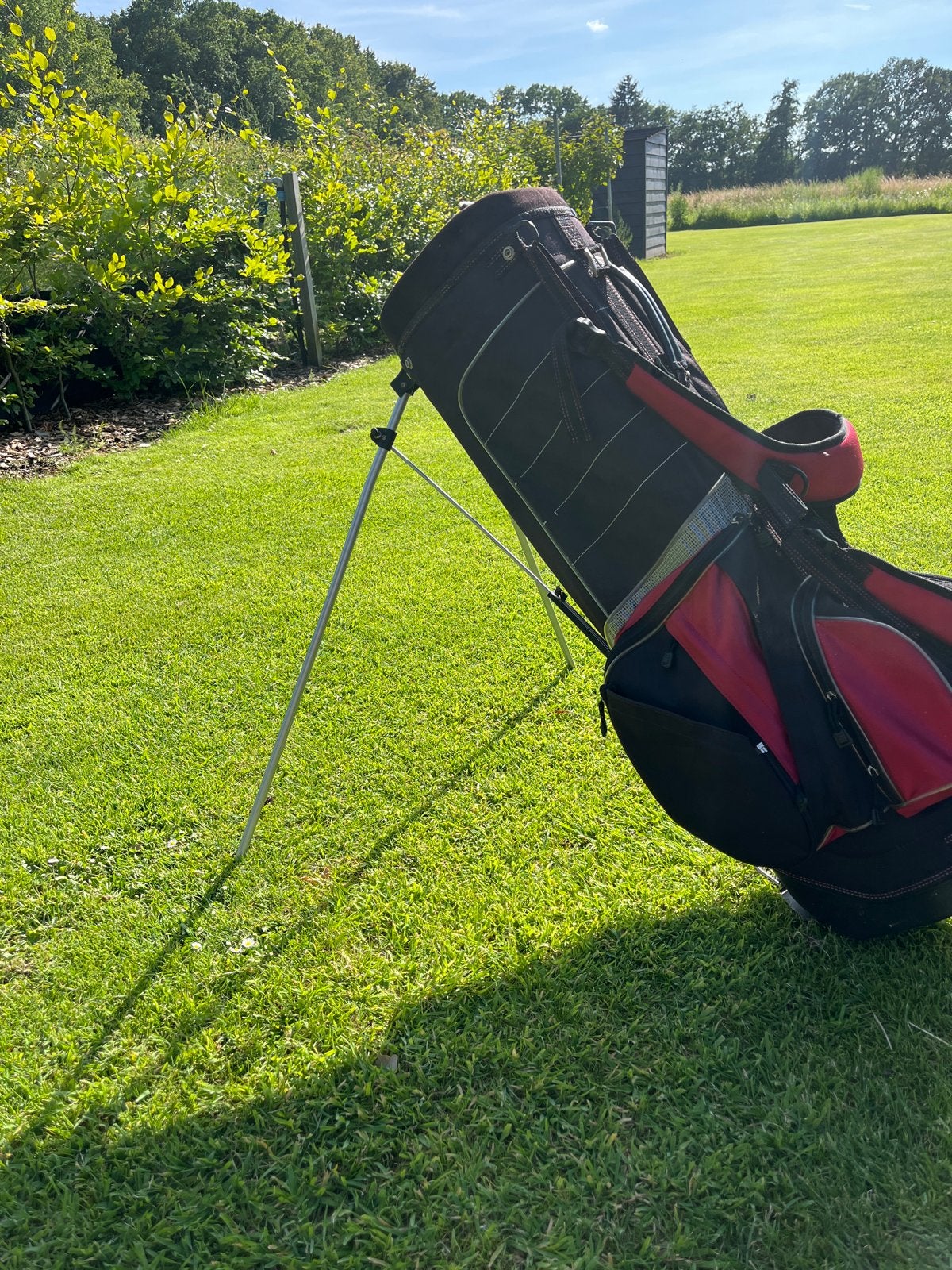 Golf Standbag - Zwart/Rood, Sport en Fitness, Golf, Ophalen, Gebruikt, Tas, Overige merken