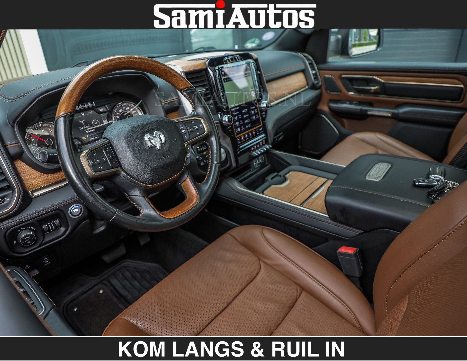 Dodge Ram LONGHORN | WIDE BODY | 5.7 V8 | BREDE WIELEN | BOM, Auto's, Automaat, Dealer onderhouden, 5654 cc, Met garantie (alle)