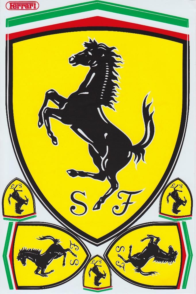 Ferrari stickervel, Verzenden, Nieuw, Auto of Motor