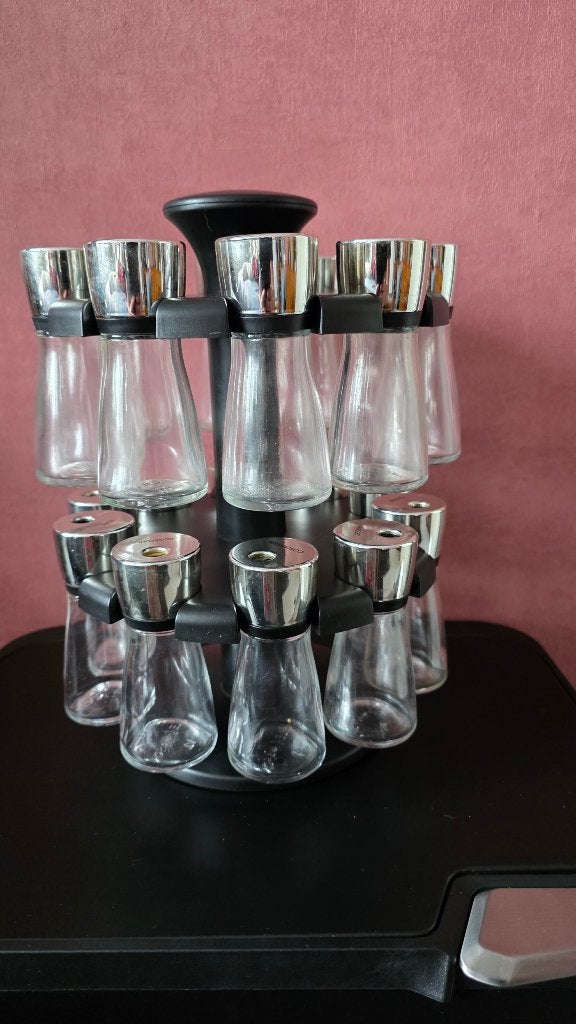 Cole & Mason🌿Kruidenrek Met 20 Potjes🌿In Hele Mooie Staat, Ophalen, Zwart, Glas, Overige typen