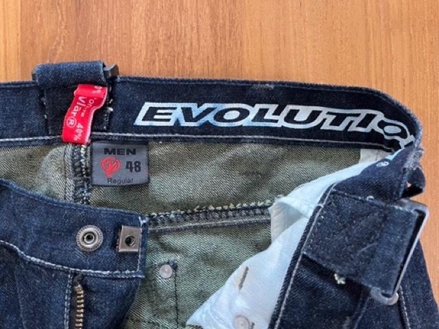 Evolution motorjeans - Kevlar, mt 48 (jeans mt 30), Motoren, Kleding | Motorkleding, Ophalen, Evolution, Heren, Broek | textiel
