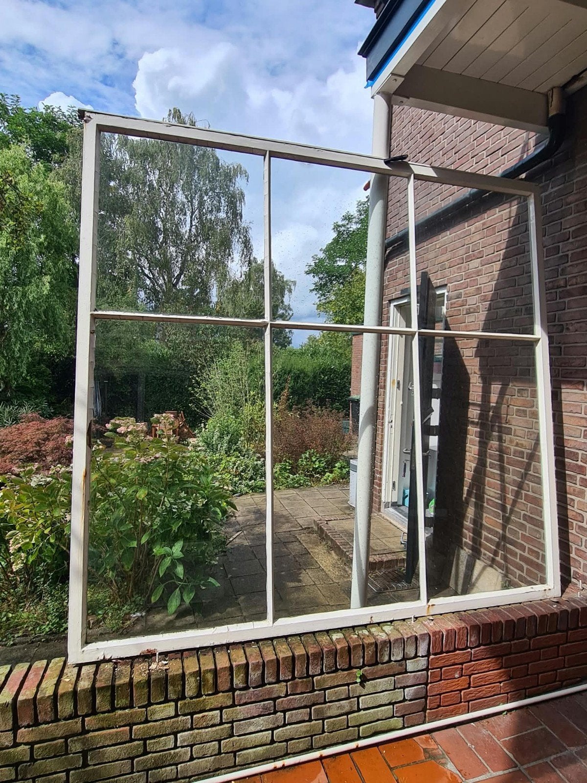 Oud raam stalen frame - gebruiken als windscherm of kunst, Ophalen, Gebruikt, Metaal, Raamkozijn