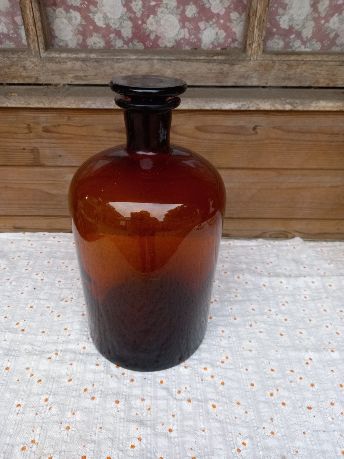 oude apothekersfles. glas., Ophalen