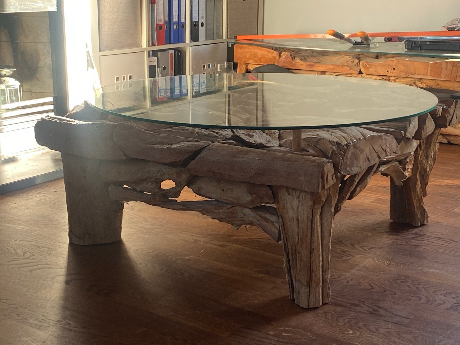 Unieke Teakhouten Meubelset: Tafel, Zijtafel, TV-meubel & La, Huis en Inrichting, Ophalen, 100 tot 150 cm, Teakhout, Zo goed als nieuw