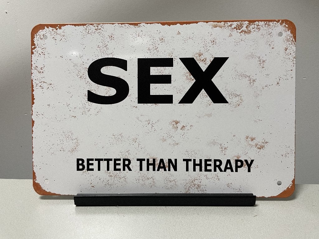 SEX , better then therapy tekstbord (Old Look), Www.pand50.nl, Nieuw, Ophalen of Verzenden, Printer 29B Coevorden