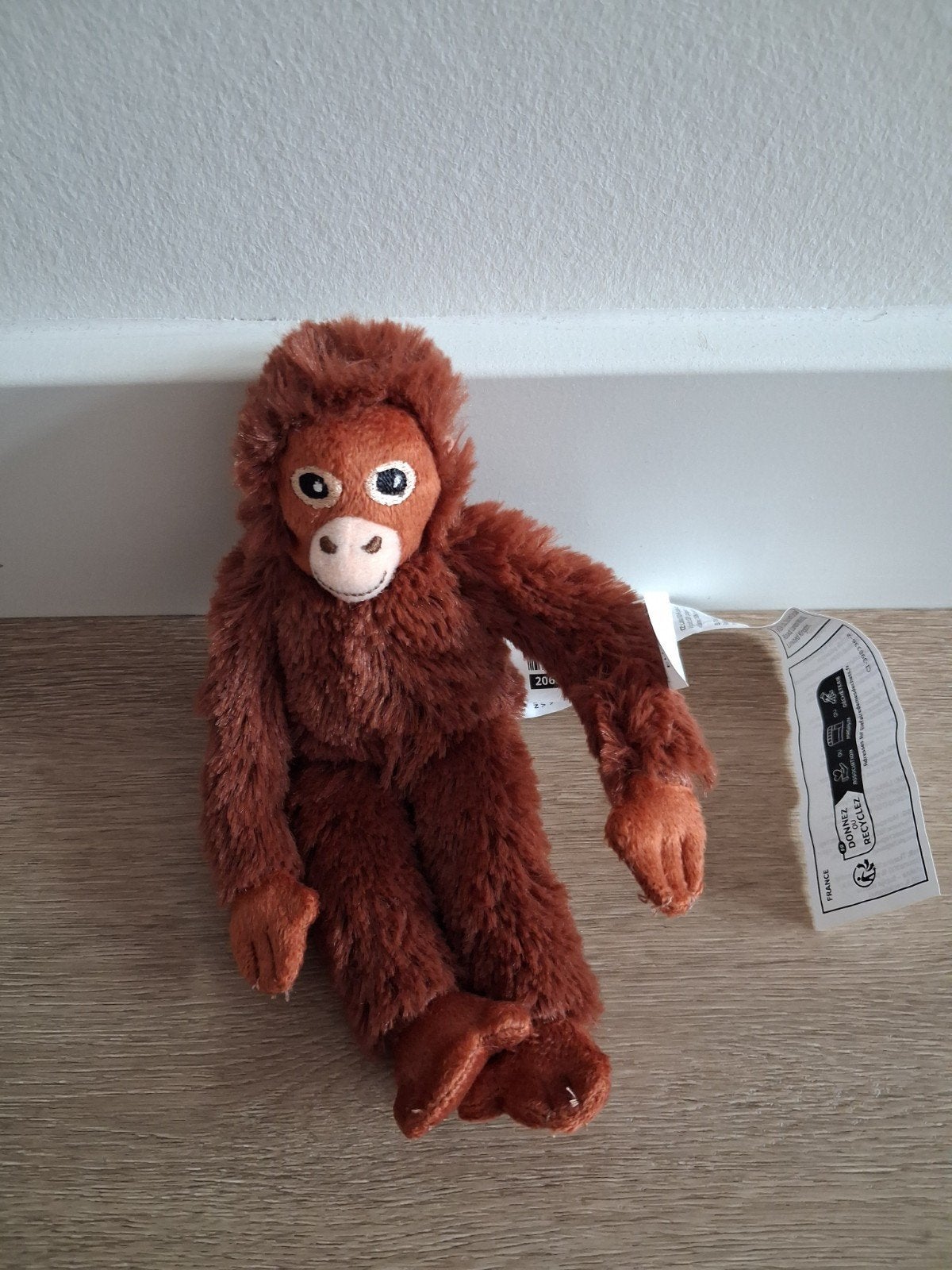 Nieuw! Knuffel aap mini Ikea Djungelskog aapje bruin L1702, Ophalen of Verzenden, Zo goed als nieuw, Overige typen