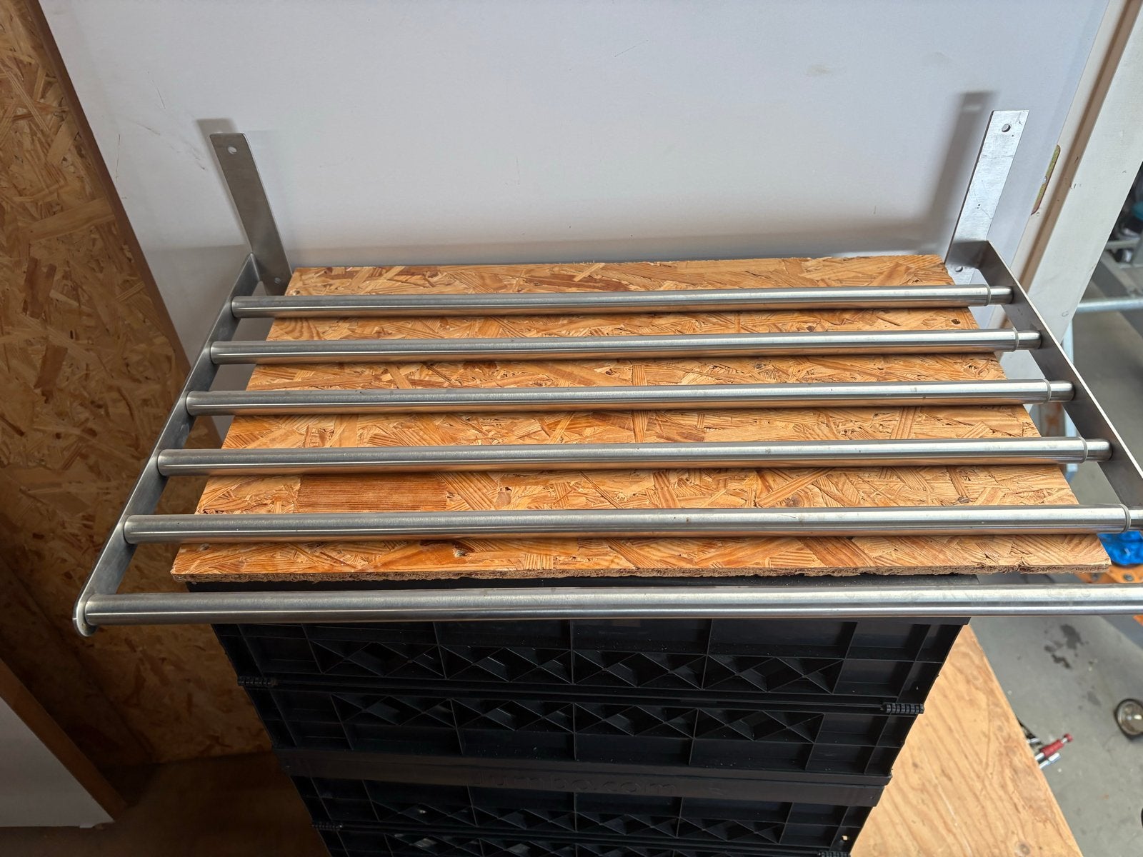 Uitschuifbaar wasrek - 67-129 cm breed, 40 cm diep, Ophalen of Verzenden, Gebruikt, Wasrek