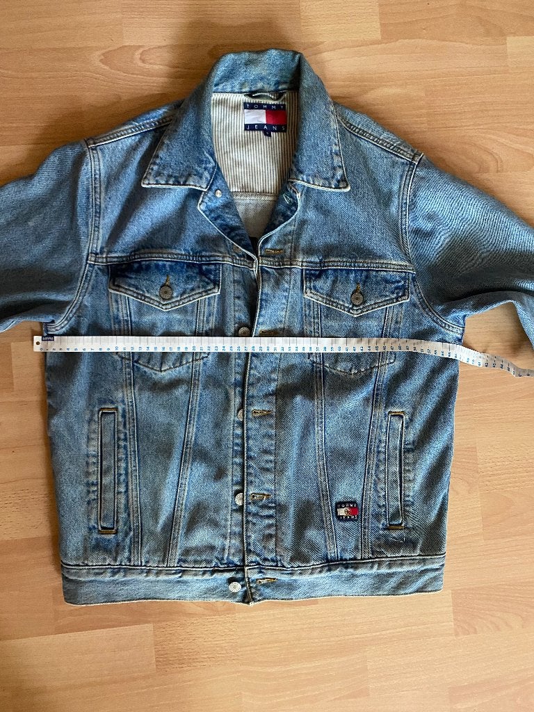 Tommy hilfiger spijker jas te koop. Bijna nieuw, Maat 38/40 (M), Blauw, Ophalen of Verzenden, Zo goed als nieuw