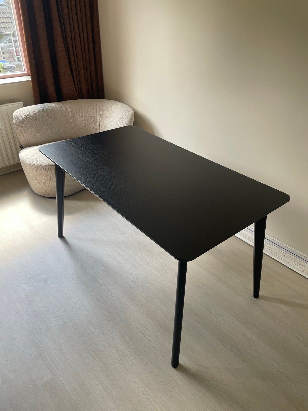 Ikea Lisabo tafel - Zwart, 140x78 cm, Ophalen, Gebruikt, 100 tot 150 cm, 50 tot 100 cm