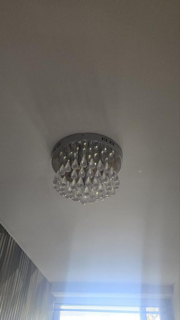 Kristallen Plafondlamp – Luxe Hanglamp – Als Nieuw, Huis en Inrichting, Ophalen, Zo goed als nieuw