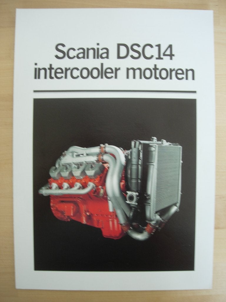Scania 14 Liter V8 Motor Brochure 1985 – 142 DSC14, Ophalen of Verzenden, Zo goed als nieuw, Overige merken, Scania