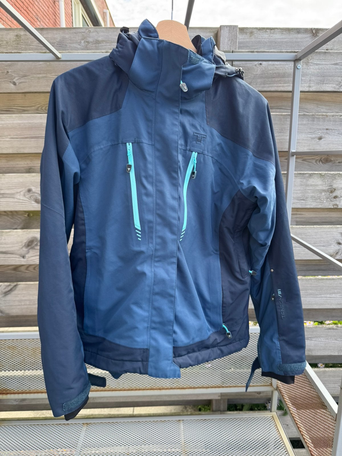 Tenson dames winterjas, Ophalen, Gedragen, Maat 36 (S), Blauw
