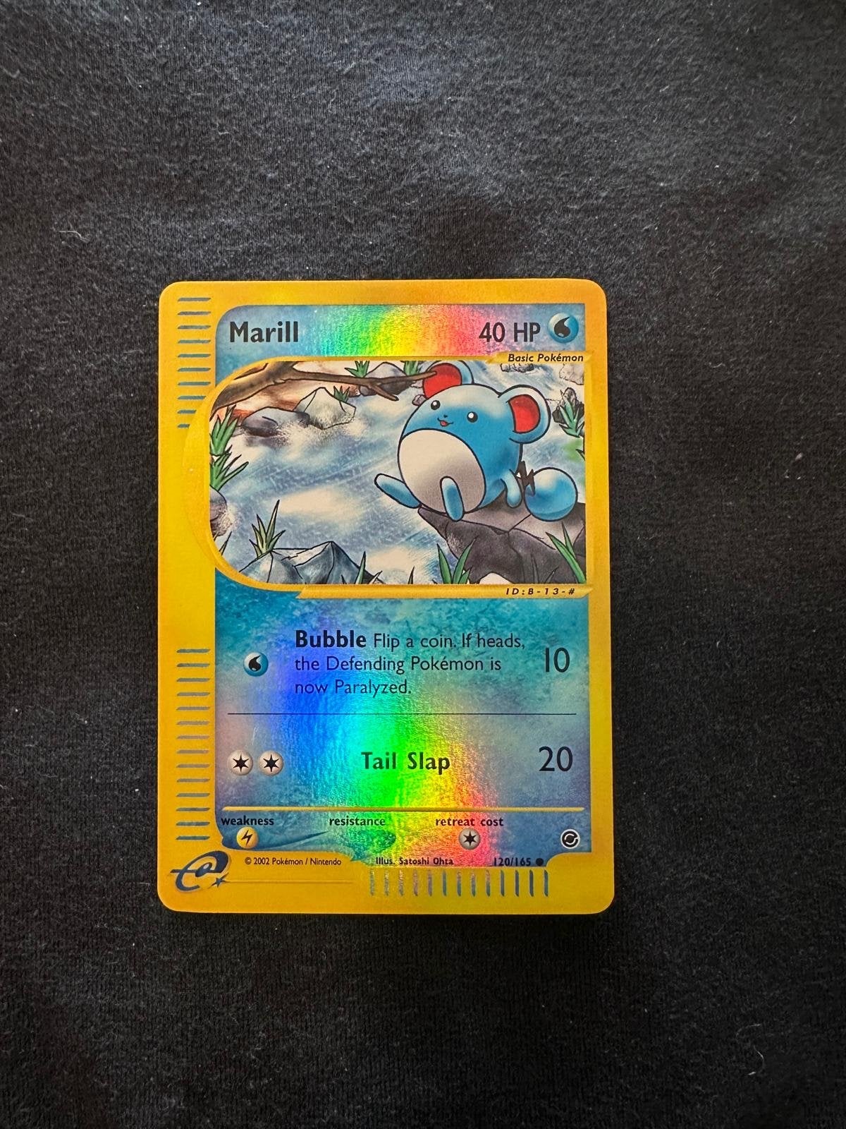 Marill 120/165 Skyridge - REVERSE - Uitstekende staat, Ophalen of Verzenden, Gebruikt, Losse kaart, Foil