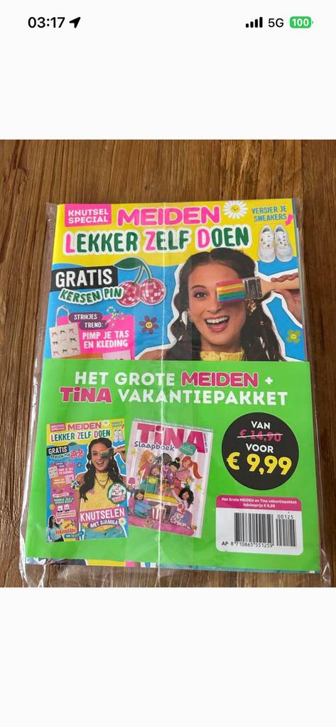 Tina vakantiepakket 2 boeken nieuw in plastic, Verzamelen, Ophalen of Verzenden, 1980 tot heden, Nederland