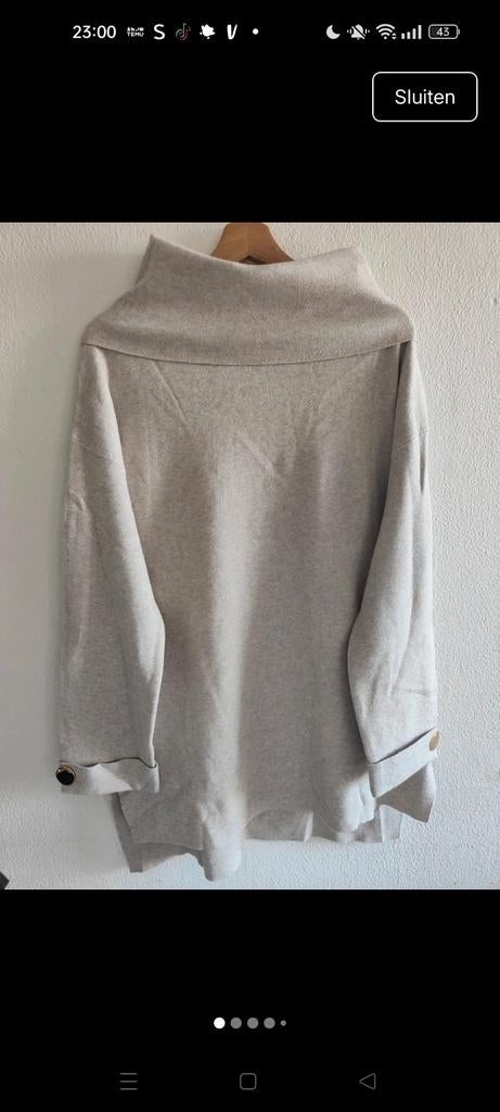 Kaylla Trui met Col - Nieuw met kaartjes M tot XL, Maat 38/40 (M), Beige, Nieuw, Ophalen of Verzenden