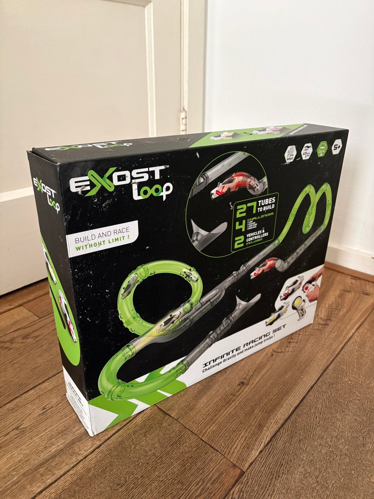 Exost Loop Infinite Racing Set - Racebaan met 2 auto's, Met looping, Elektrisch, Ophalen, Overige merken