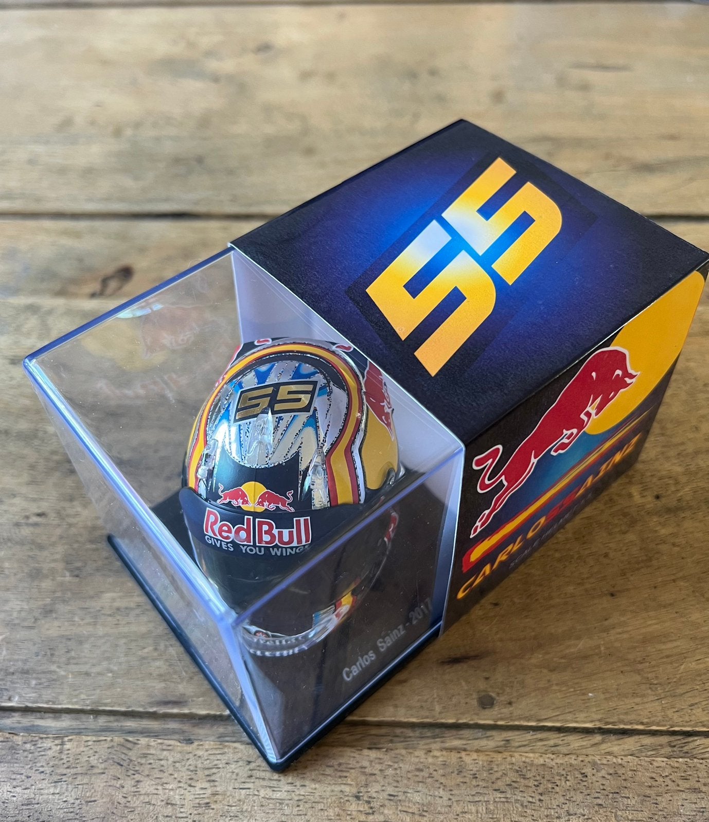 Carlos Sainz helm 2017 1:5, Ophalen of Verzenden, Zo goed als nieuw, Formule 1
