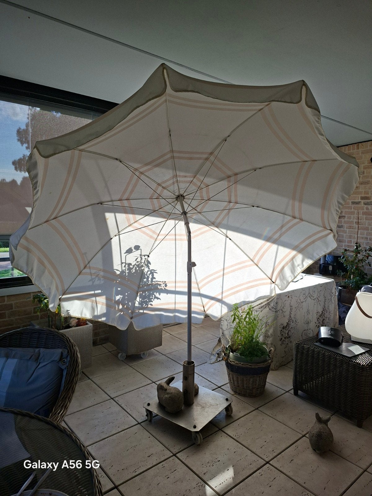 parasol met verrijdbare voet, Tuin en Terras, Ophalen, Zweefparasol