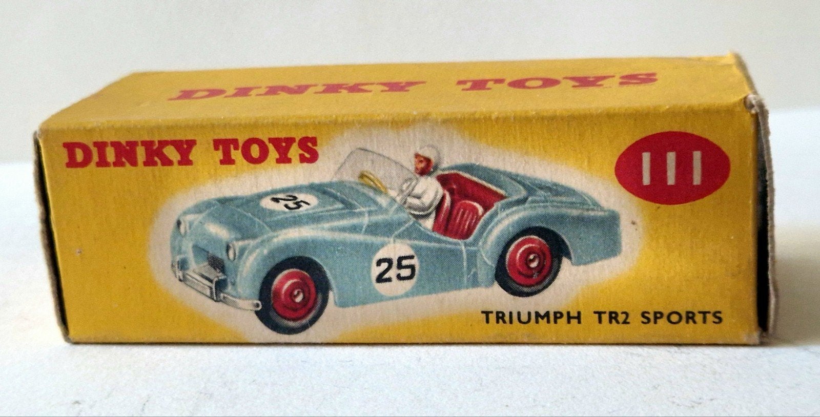 Doosje Dinky Toys 111 Triumph TR2 Sports (Empty Box), Verzenden, Gebruikt, Auto, Dinky Toys