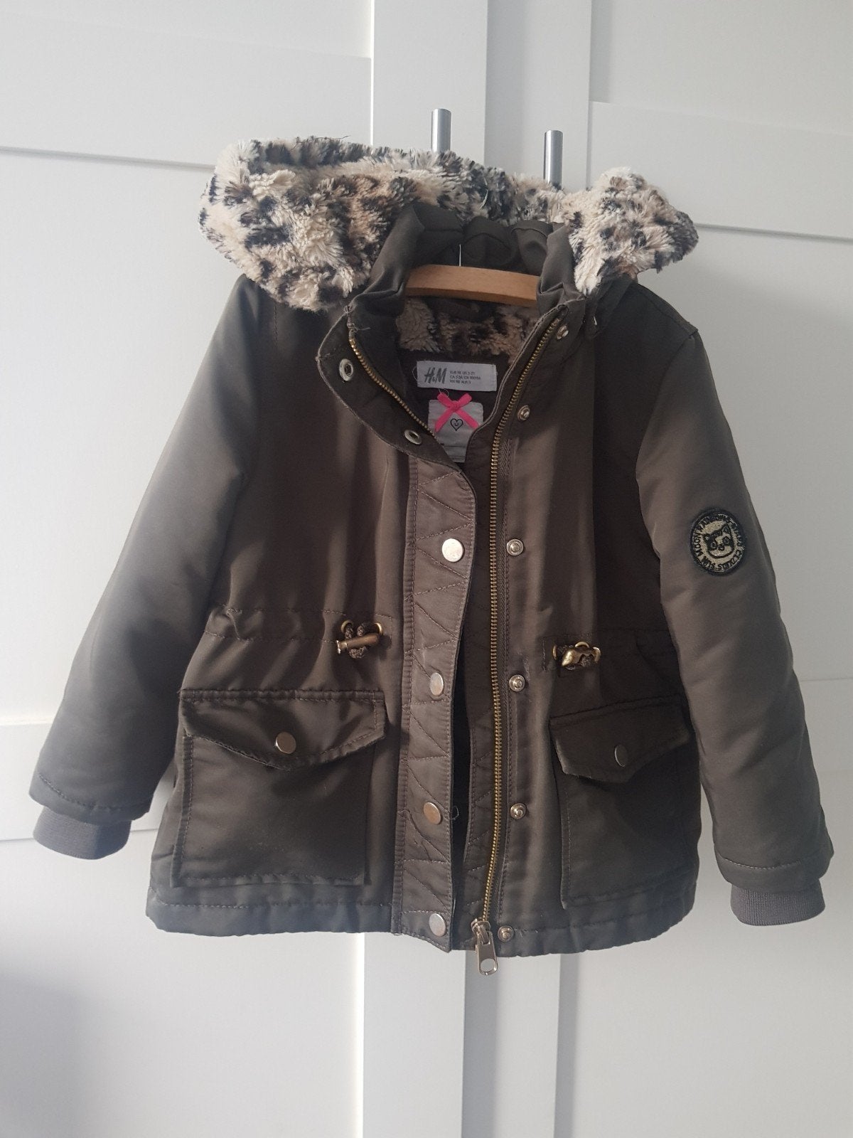 H&M winterjas met luipaardprint voering 92 zara meisje 🌸, Meisje, H&M, Nieuw, Ophalen of Verzenden