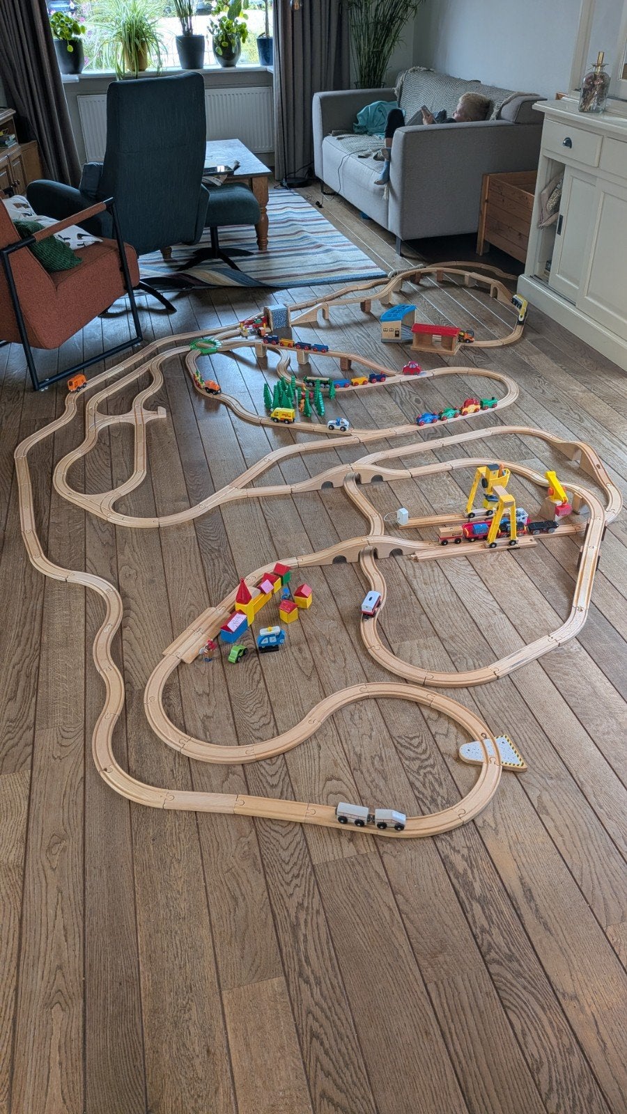 houten treinbaan groot, Kinderen en Baby's, Ophalen, Gebruikt, Overige typen