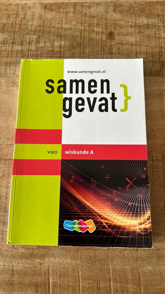 Samengevat Wiskunde A VWO, Boeken, Ophalen, Zo goed als nieuw, VWO