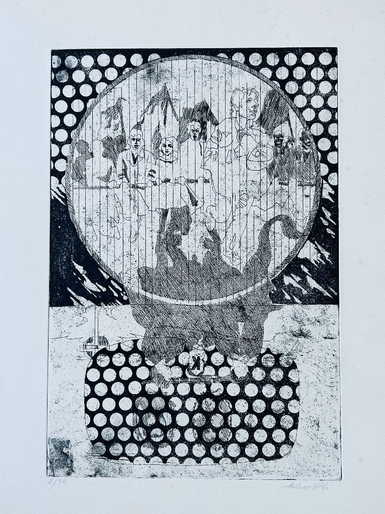 Ets Andreo    ZOMEROPRUIMING, Antiek en Kunst, Kunst | Litho's en Zeefdrukken, Origineel, Ophalen of Verzenden, Ets