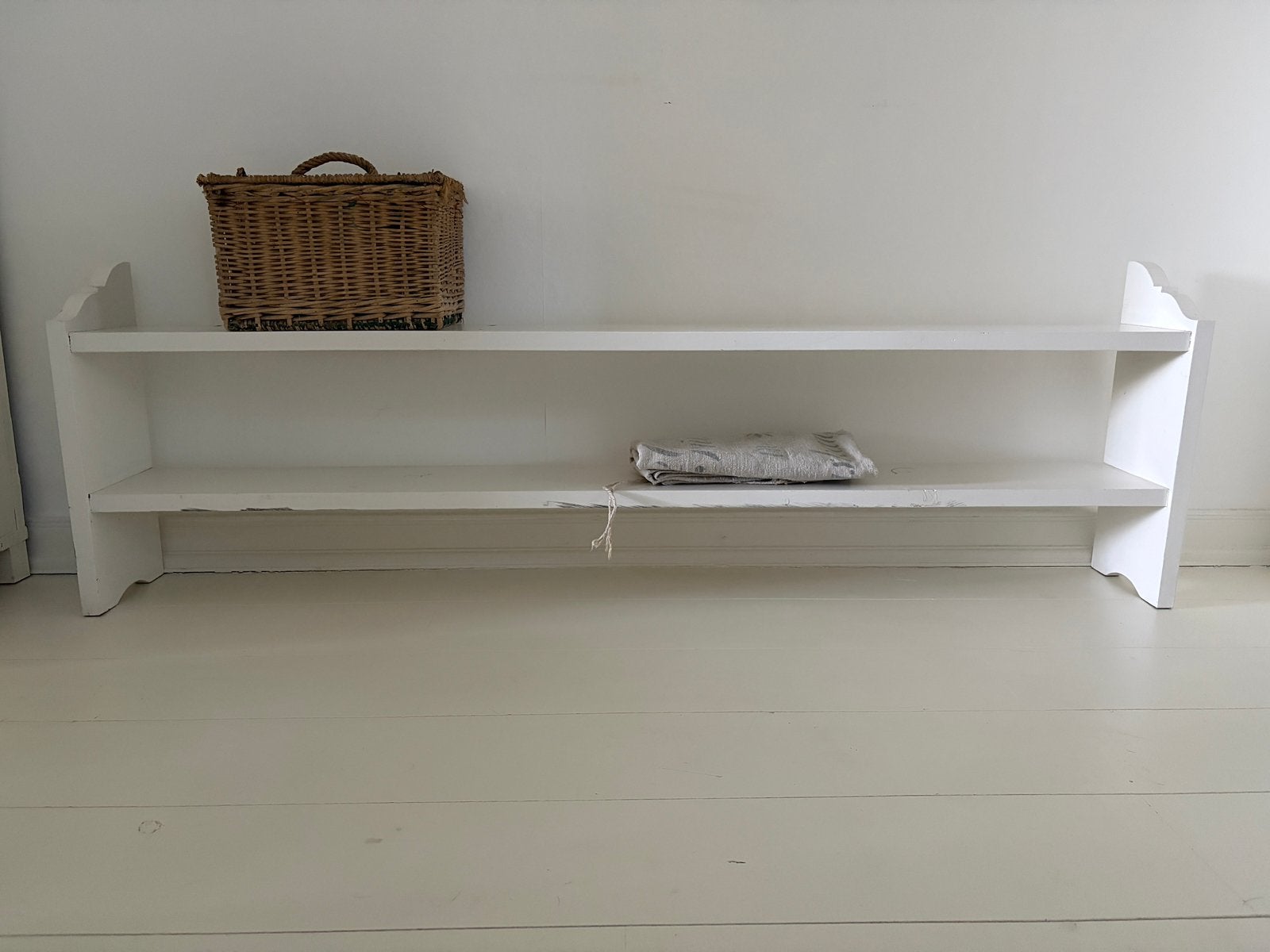 Wit rek met planken, brocante, Antiek en Kunst, Ophalen