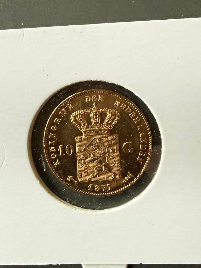 Gouden tientje 1877, Ophalen of Verzenden, Koning Willem III, Overige waardes