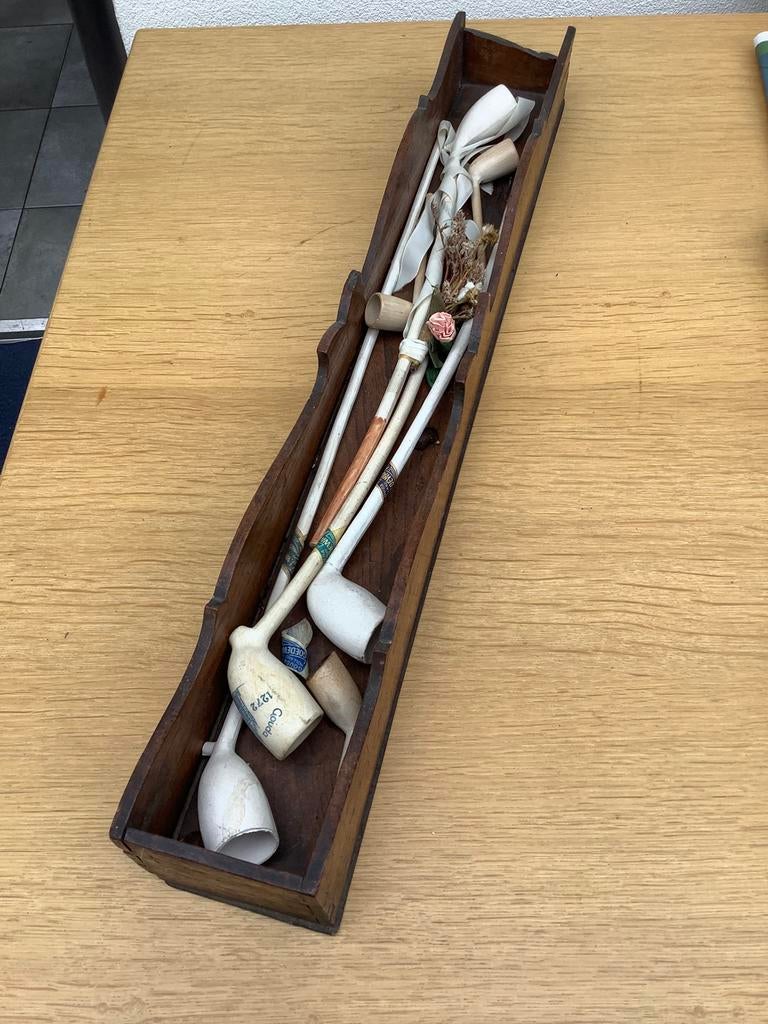 Pijpenla met pijpen, Ophalen of Verzenden