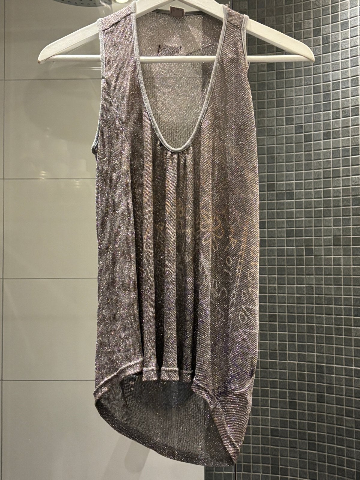 The People of the Labyrinths Metallic Shimmer Tank Top, Ophalen of Verzenden, Gedragen, Maat 38/40 (M), Zonder mouw