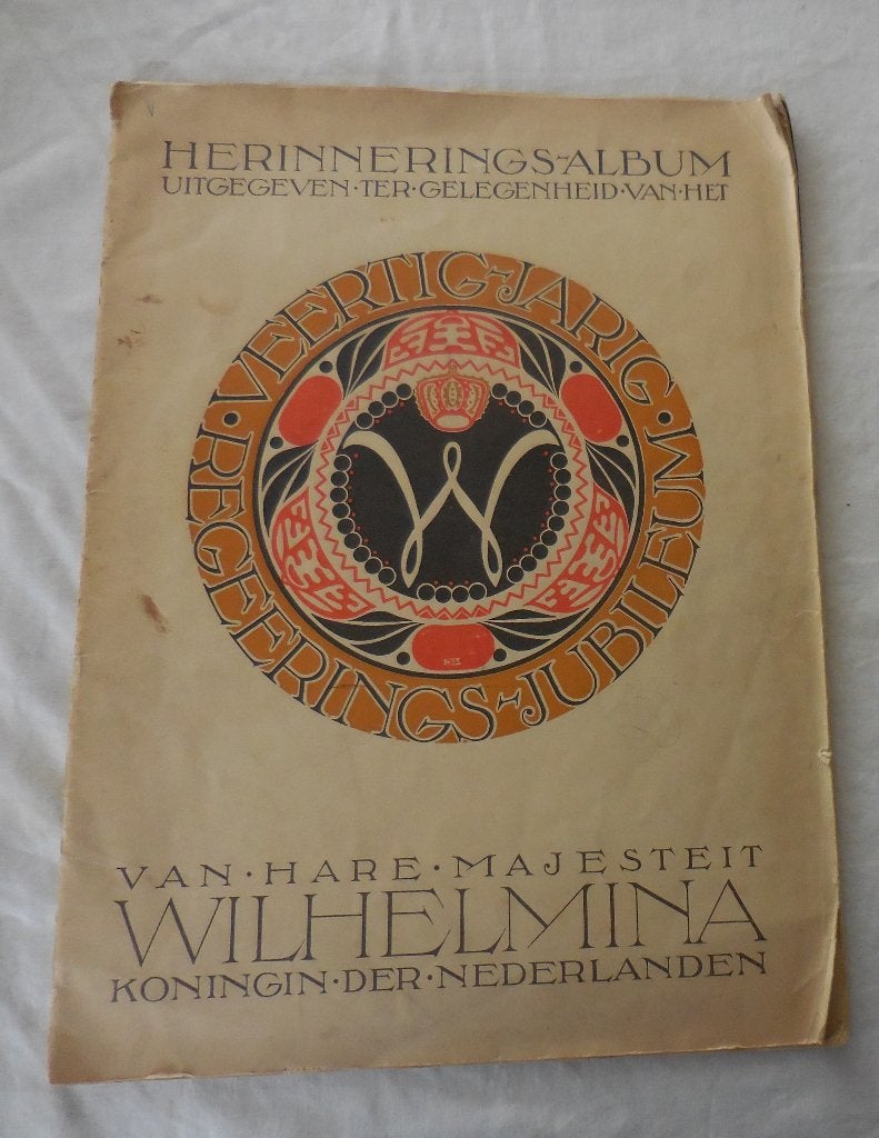 Wilhelmina-Album t.g.v. het 40-jarig Reg.jubileum 1898-1938, Ophalen, Gebruikt, Nederland, Tijdschrift of Boek