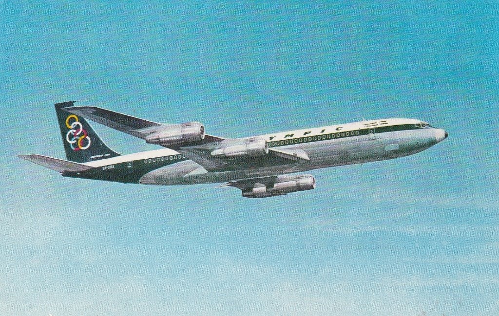 Olympic Airways  Boeing 707-320, Ophalen of Verzenden, Nieuw, Kaart, Foto of Prent
