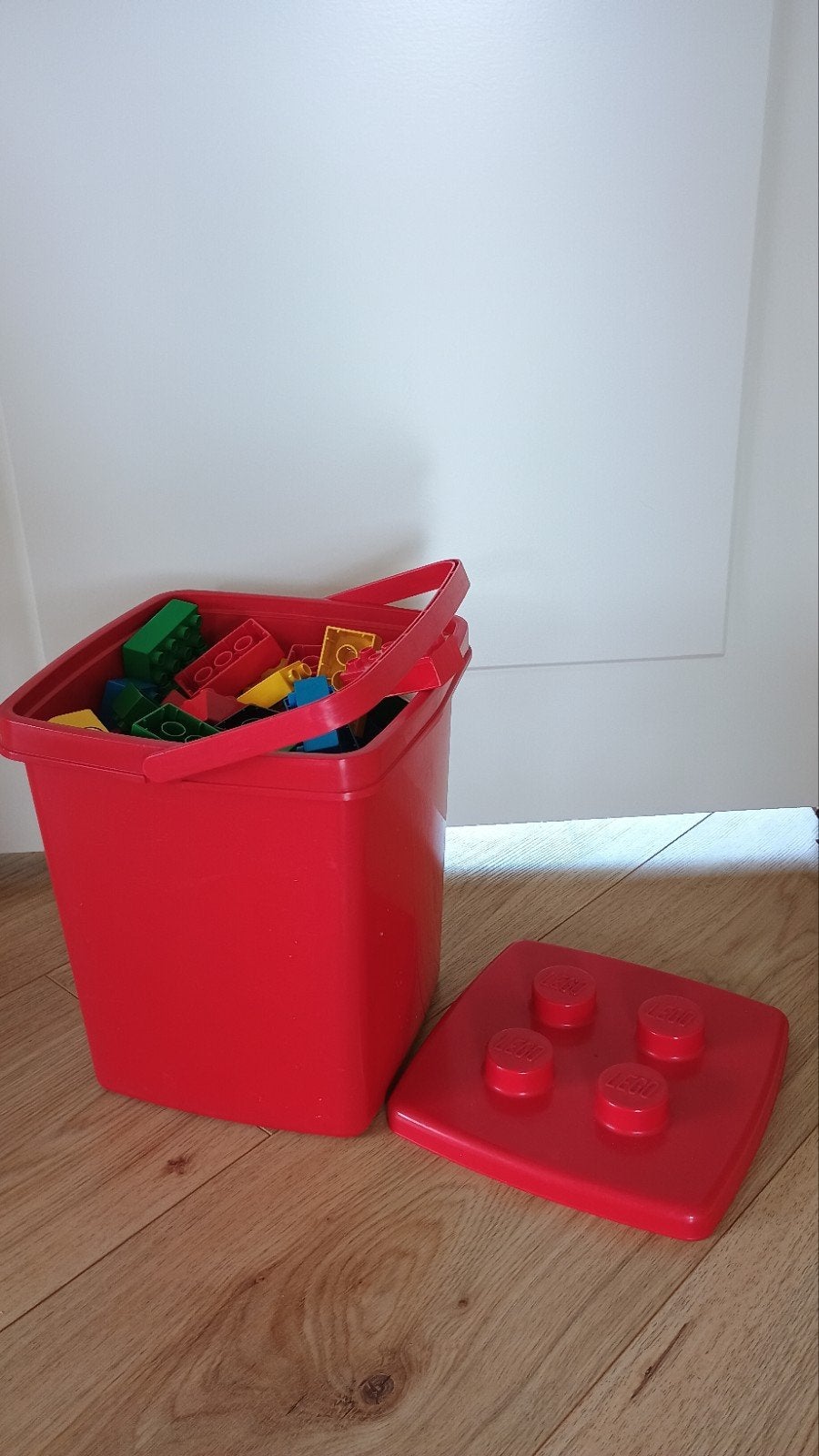 Originele Lego-emmer met duplo., Ophalen of Verzenden, Gebruikt