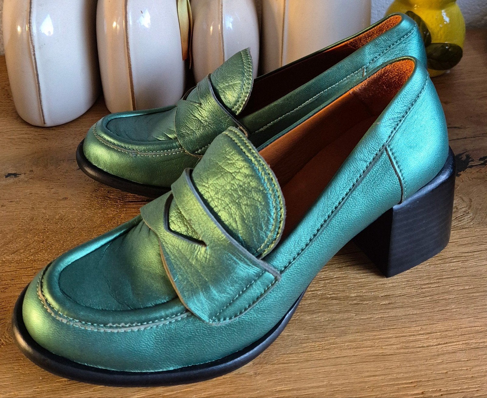 Nieuw Gioia groene schoenen maat 37 - leder, Kleding | Dames, Schoenen, Ophalen, Schoenen met lage hakken, Nieuw, Gioia