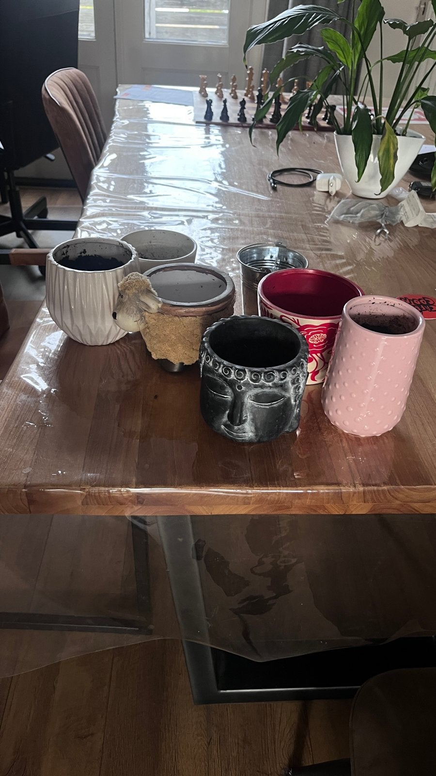 Diverse bloempotten, Ophalen, Gebruikt, Rond, Binnen