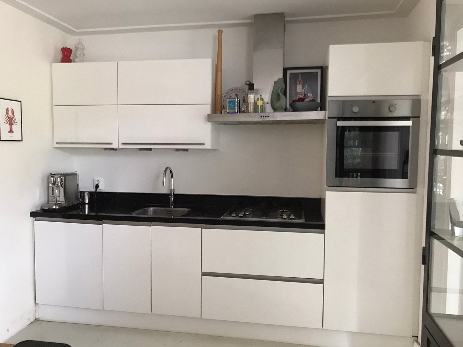 Complete keuken gratis, wel zelf netjes demonteren, Ophalen, Gebruikt, Wit, Graniet of Steen