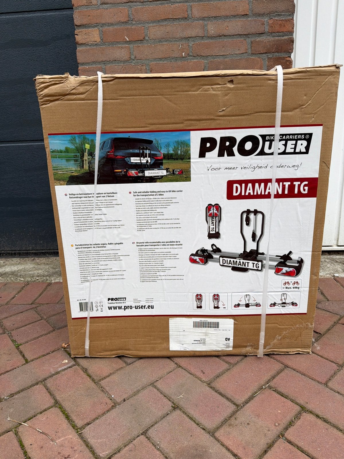 Diamant Fietsendrager opvouwbaar Nieuw in Doos - 2 Fietsen, Auto diversen, Nieuw, Ophalen of Verzenden, 2 fietsen, Trekhaakdrager