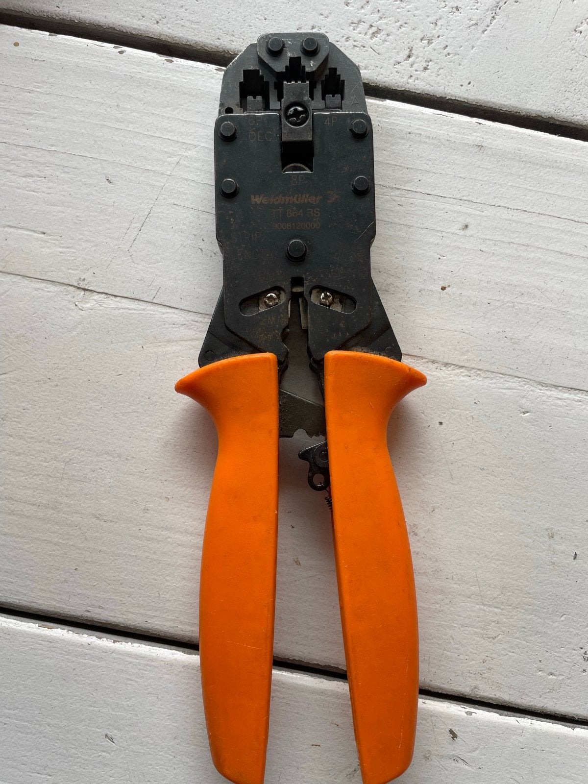 Weidmuller TT 864 RS krimptang - RJ11/RJ12/RJ45, Ophalen of Verzenden, Gebruikt, Tang, Overige merken
