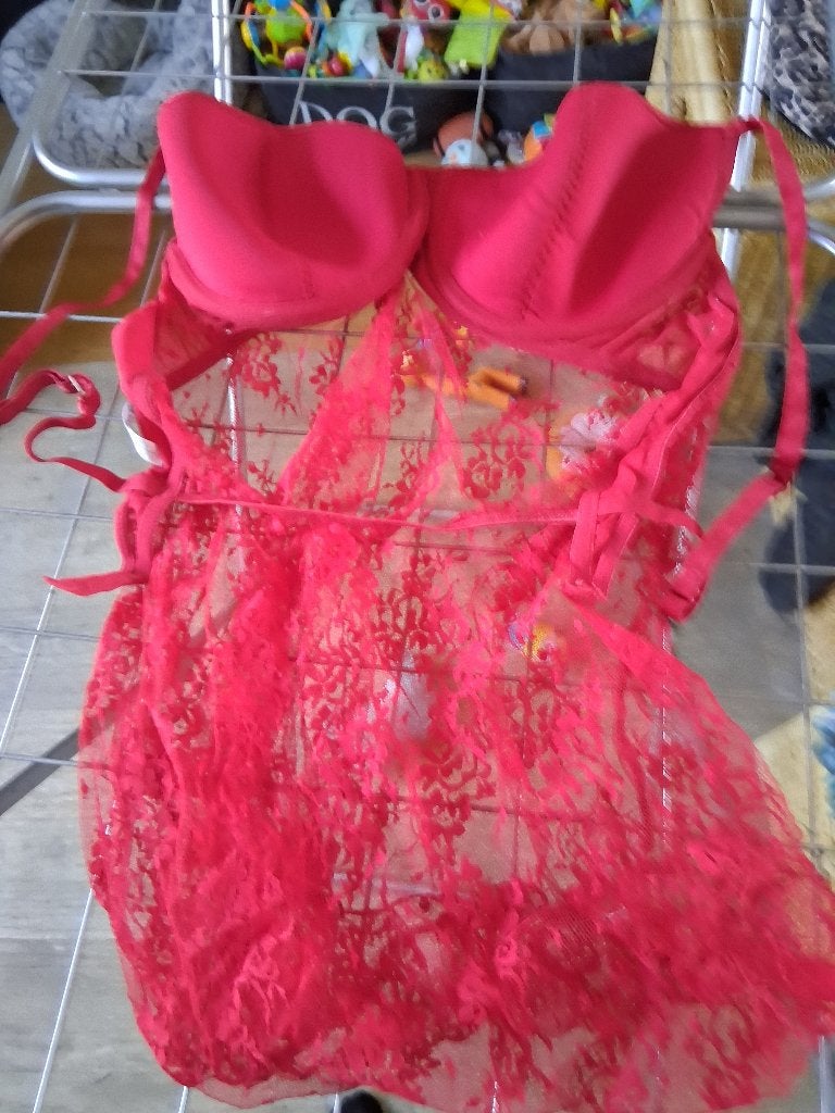 babydoll lingerie, Onbekend, Ophalen, Rood, Overige typen