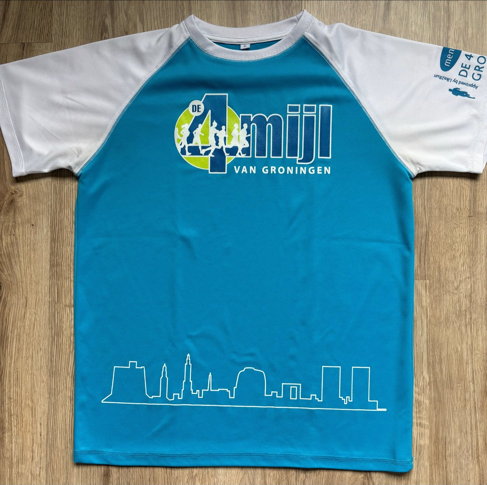 4 Mijl van Groningen hardloopshirt 2015, maat M, Overige merken, Ophalen of Verzenden, Zo goed als nieuw, Kleding