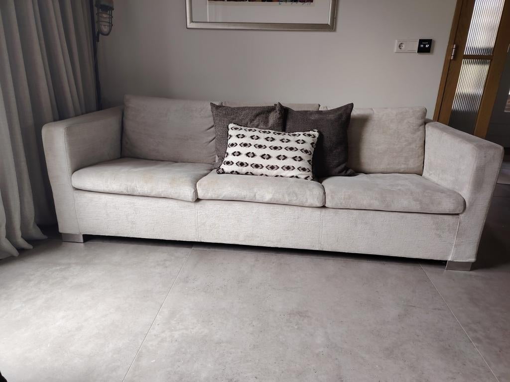 Minotti 3 zits bank, Ophalen, Zo goed als nieuw, Stof