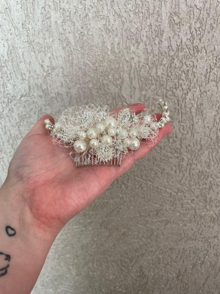 Zeer luxe haar sieraad(0289), Ophalen of Verzenden, Nieuw, Overige kleuren, Trouwjurk
