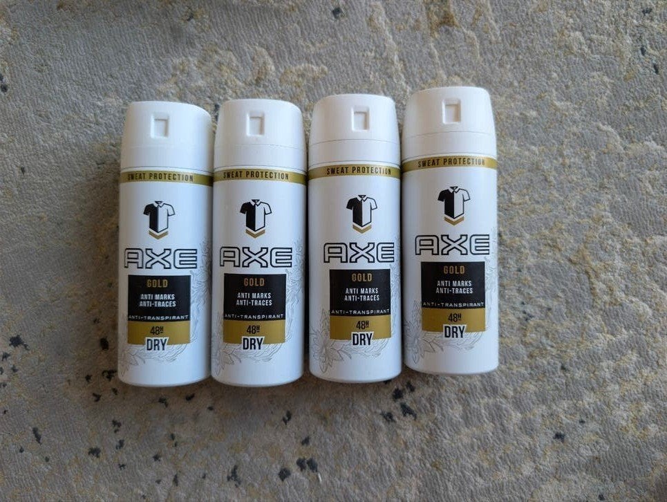 4x Axe Gold Anti-Transpirant Deodorant 48u Dry, Sieraden, Tassen en Uiterlijk, Uiterlijk | Lichaamsverzorging, Ophalen of Verzenden