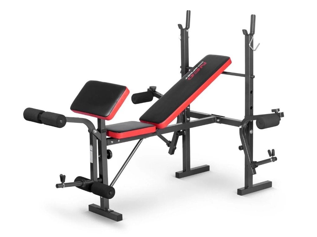 Sporttoestel compleet inclusief gewichten, Sport en Fitness, Ophalen, Gebruikt, Armen, Krachtstation